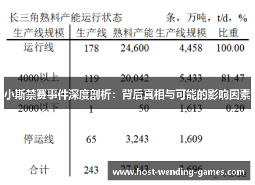 小斯禁赛事件深度剖析：背后真相与可能的影响因素
